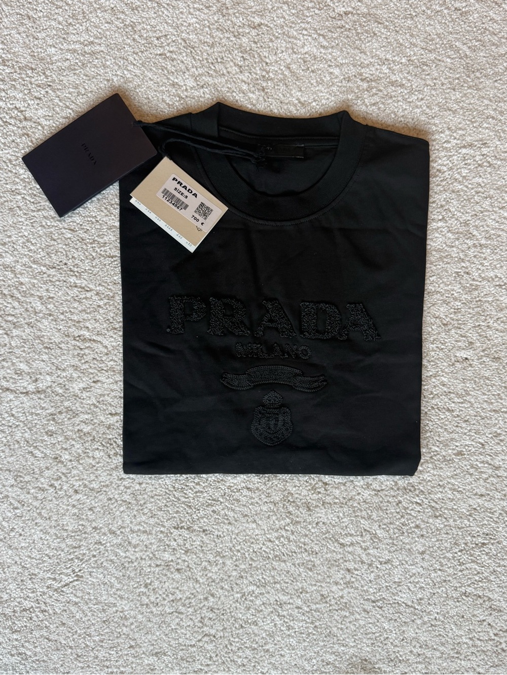 Prada Cotton Jersey Embellished Mens Tee MSRP 700 Euro - Picture 3 of 6